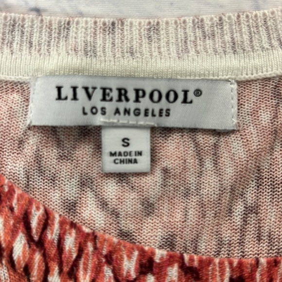 Liverpool L.A. ladies thin viscose blend pullover top hombre reptile print sz S. - Picture 3 of 9